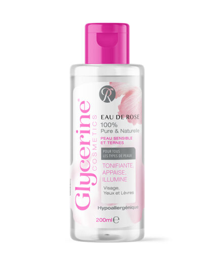 ماء ميسالر GLYCERINE
بماء الورد الطبيعي والصبار
حجم 200 مل